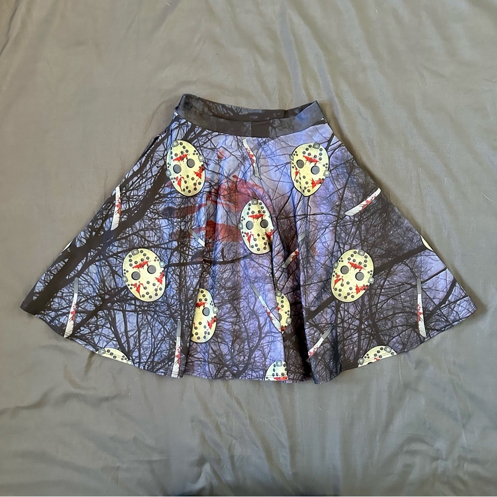 Friday The 13th Crop Top & Skirt Set (with pockets!)- Living Dead Clothing - Picture 8 of 12